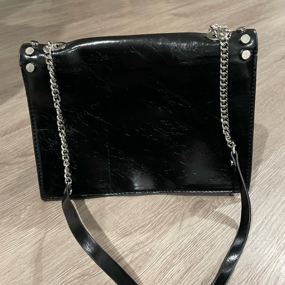 Zara black and silver studded shoulder bag - Picture 2 of 2